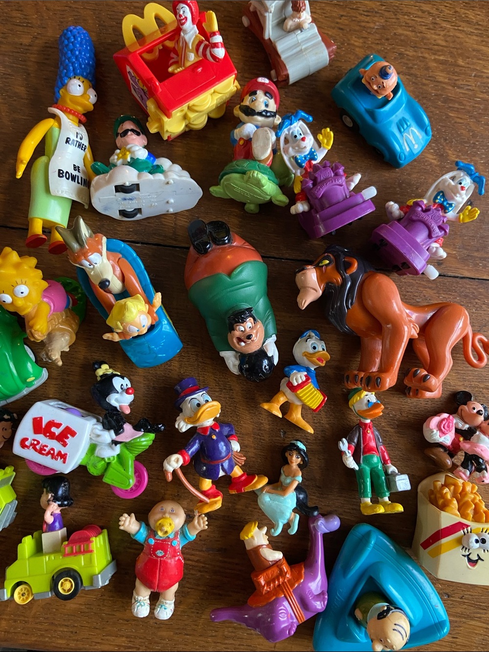25pc Lot Assorted 80/90s Mini Toy Figurines Cartoon Characters Disney Simpsons